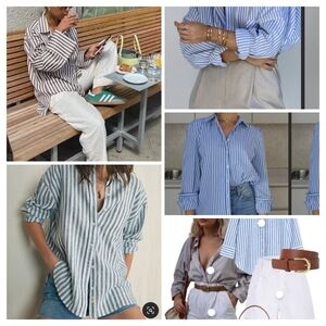 NWT Madewell Oversized Striped Button Down